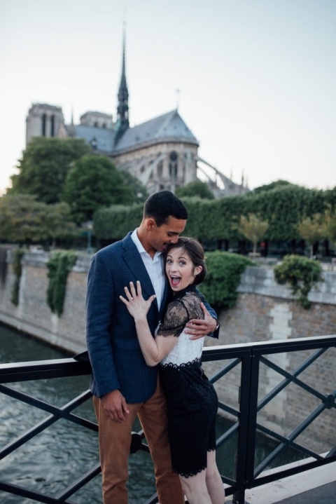 Photographe session engagement Paris