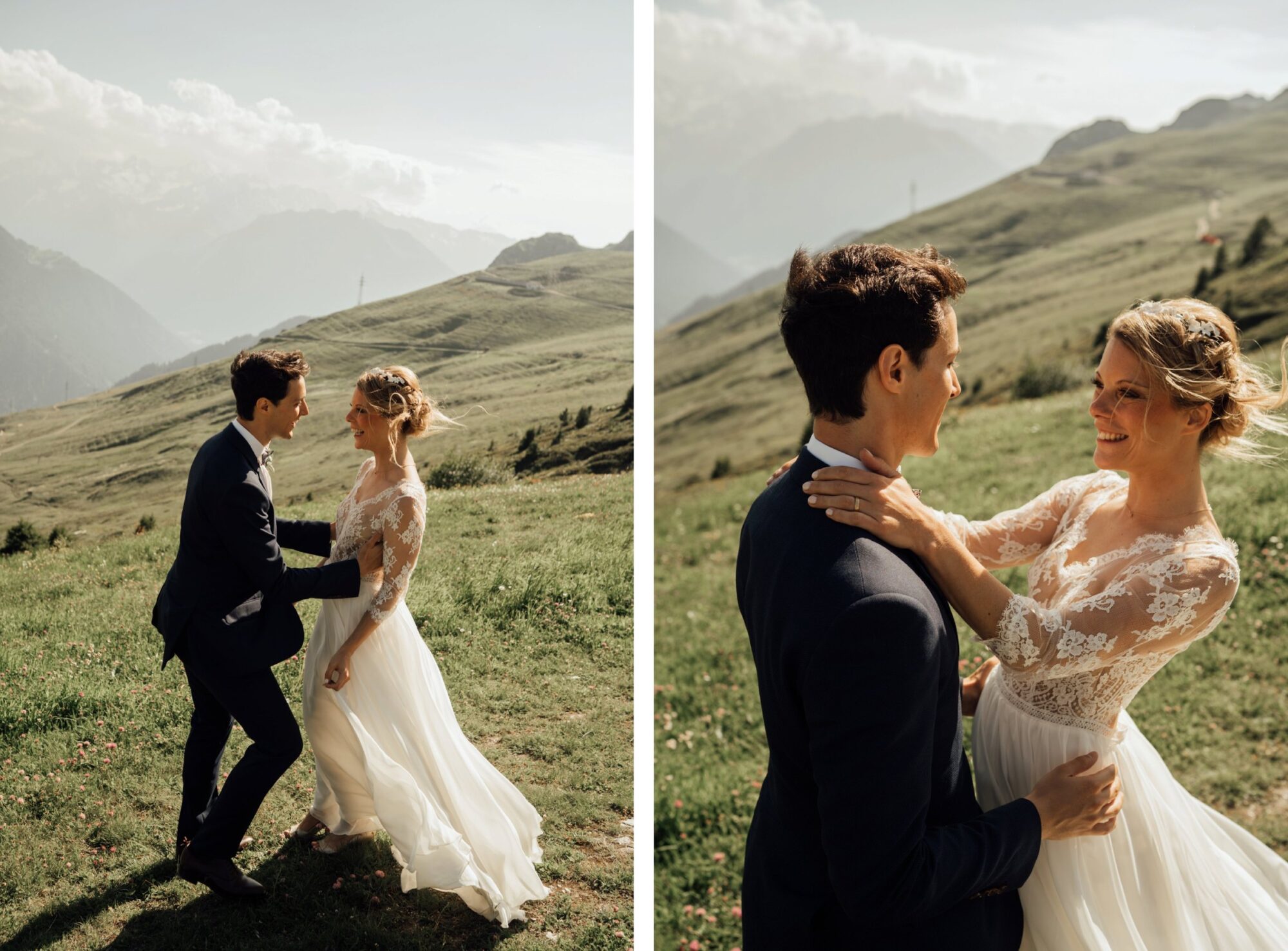 Céline & Adrian wedding at Verbier, Suisse, by Alex Tome