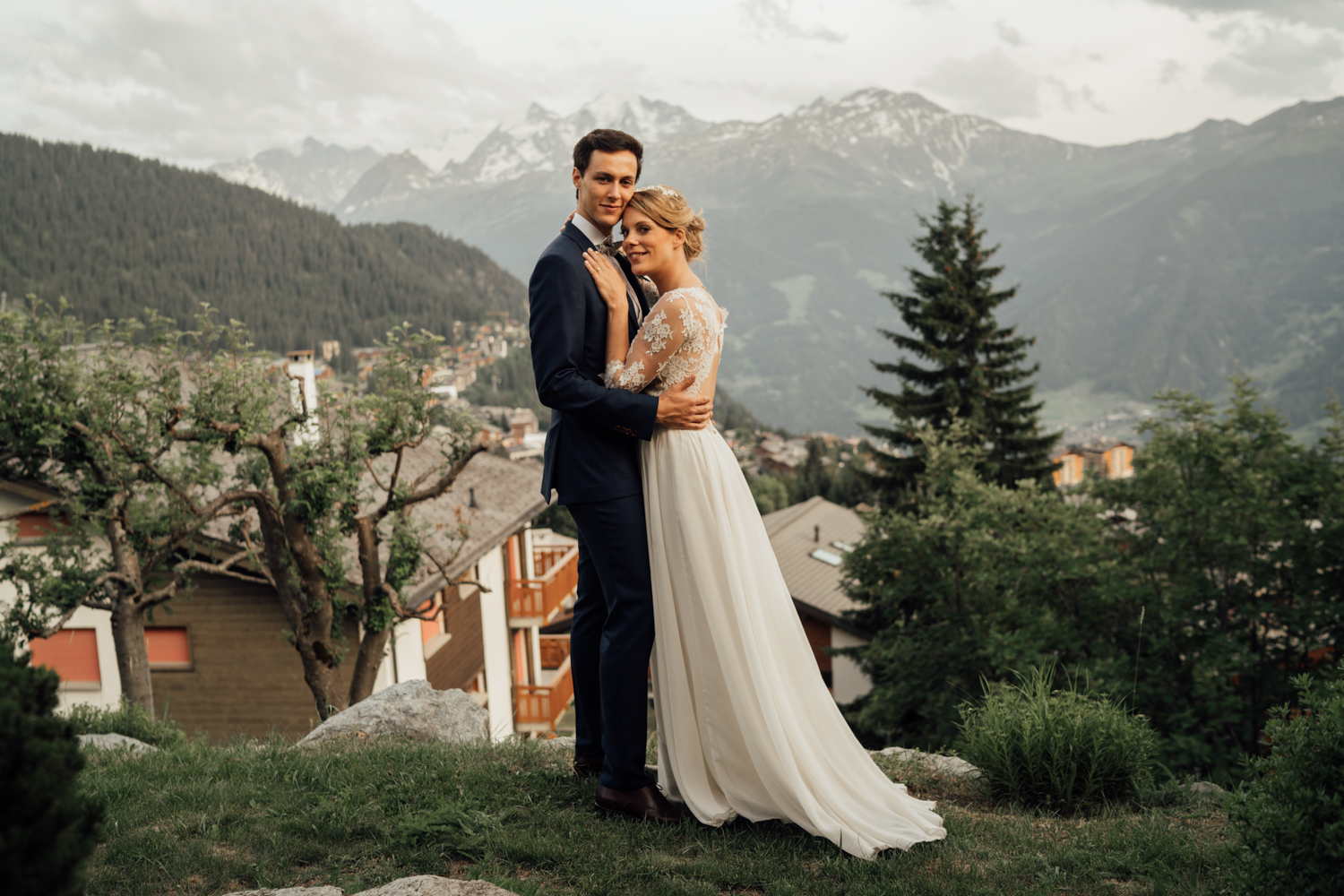 Céline & Adrian wedding at Verbier, Suisse, by Alex Tome