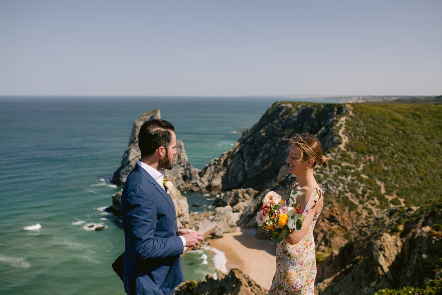 Ingrid & Josh wedding at Praia da Ursa, Sintra, Portugal, by Alex Tome
