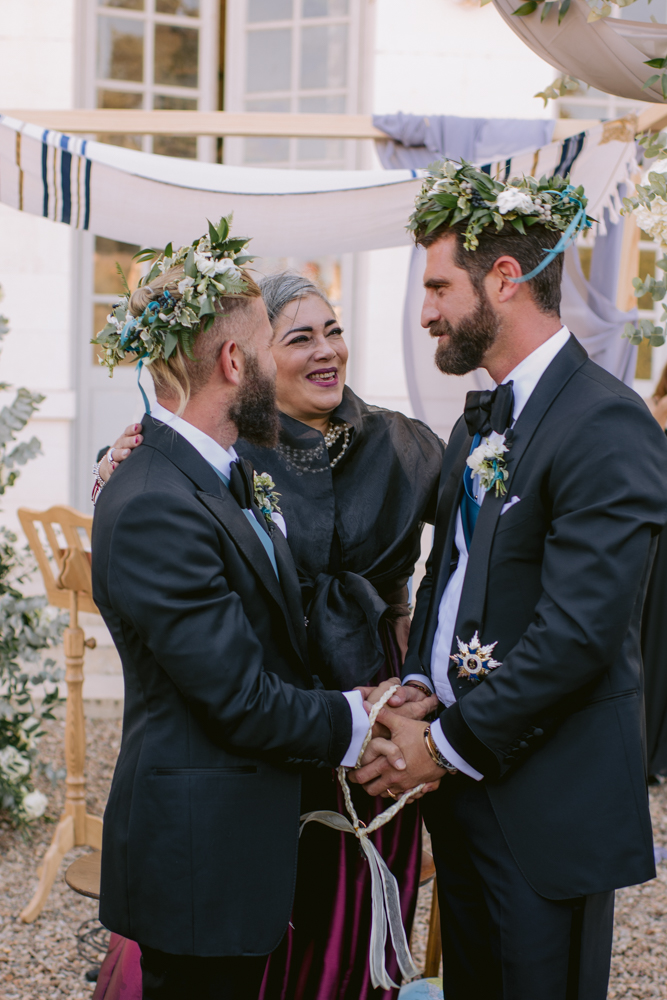 Alejandro & Alberto wedding at Château des Ormes, France, by Alex Tome